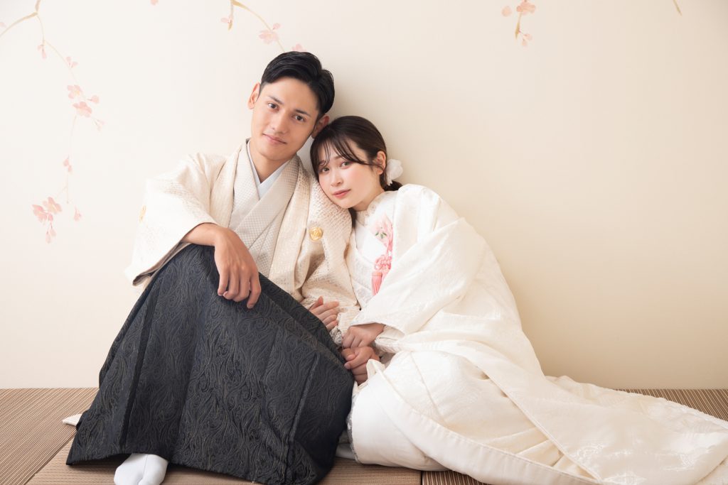 三景スタジオ旭川本店 ご婚礼写真 春の和室